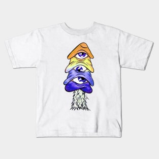 Third eye mushroom Kids T-Shirt